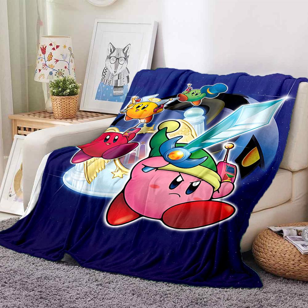 

1pc Kirby Flannel Blanket, Soft Skin-Friendly with Digital Printing, Various Sizes Available for Family, Friends, Birthday, 130 130cmx150cm
