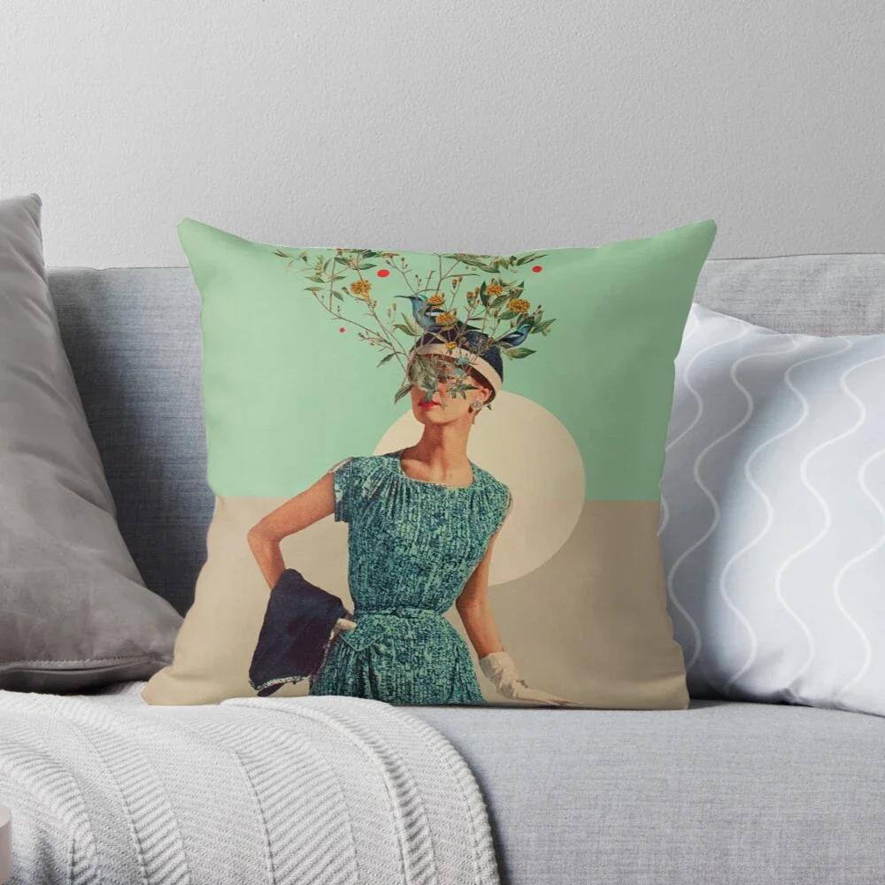 Royal blue yellow gray ink printing linen pillowcase sofa cushion cover home decoration can be customized for you 40x40 50x50