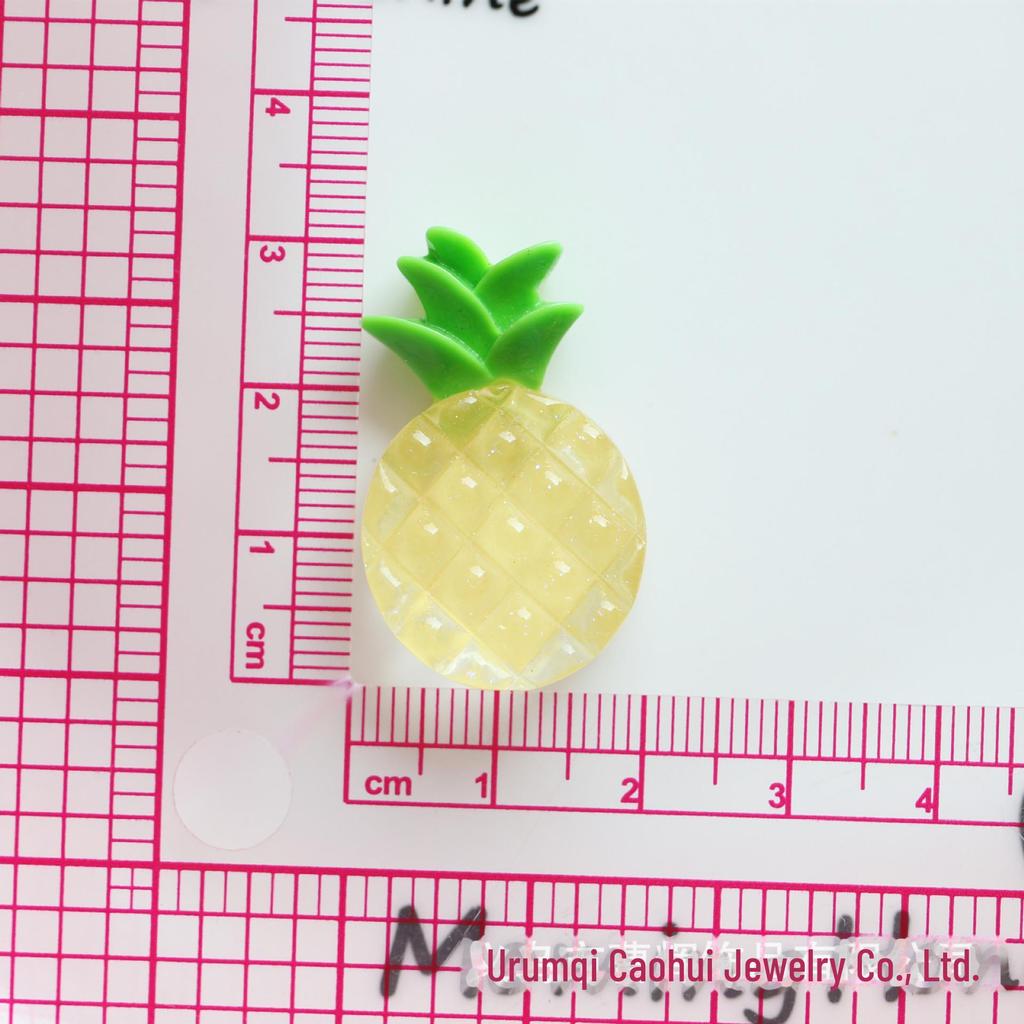 Transparent Glitter Fruit Resin Shoe Charms: Strawberry & Watermelon