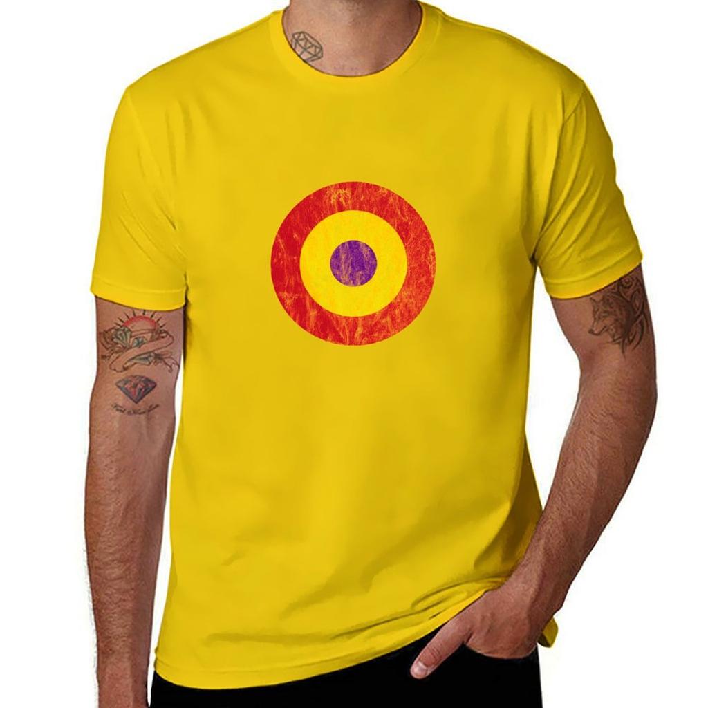 Spanish Republican Airforce Roundel T-Shirt Summer Clothes Anime Clothes Fruit of the Loom Mens T Shirts