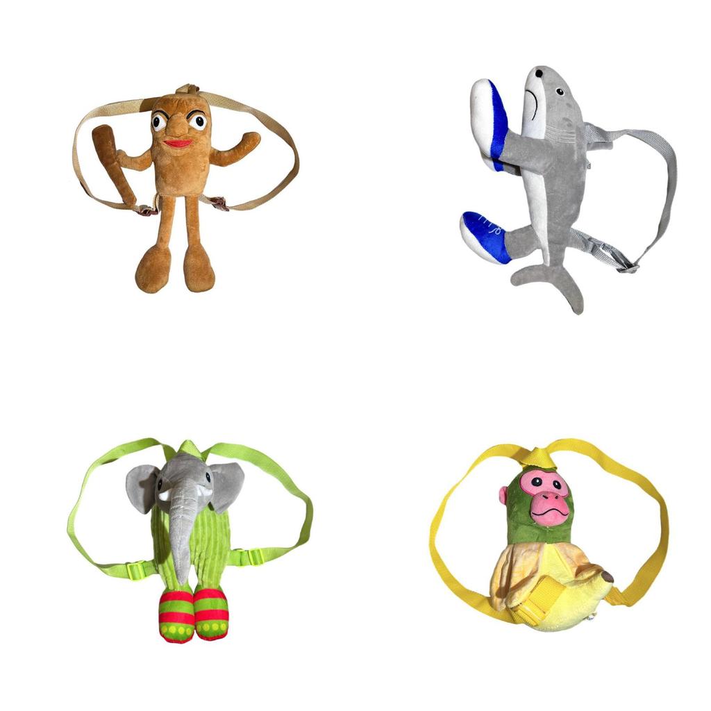 Tungtung Sahur Kids Plush Backpack With Creature For Children Play