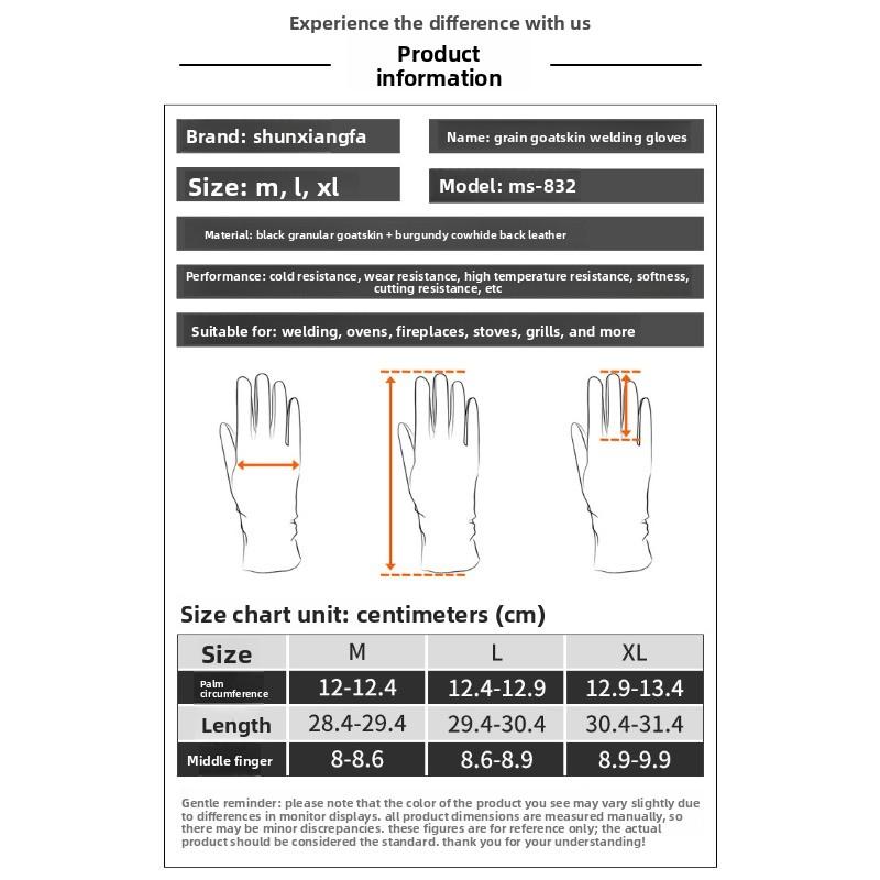Cowhide welding gloves 832abrasion resistant high temperature and cold resistant gloves handling machinery labor protection gloves