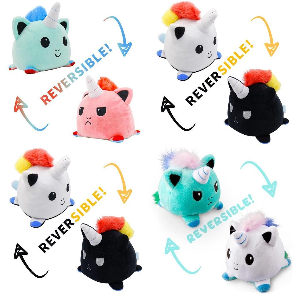 Soft And Colorful Reversible Flip Unicorn Plush Stuffed Toy Perfect For Children