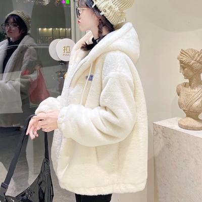 Faux Fur Ladies Imitation Wool Coat Autumn Winter Short Cotton Clothes
