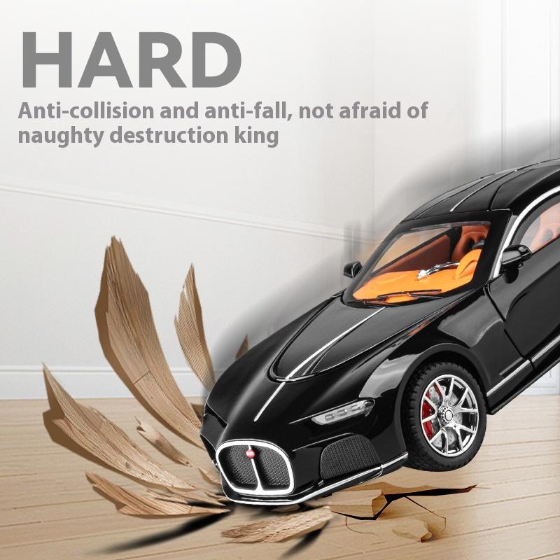 1/24 Bugatti Atlantic Luxus-Sportwagen Legierungsmodell, Simulierter Ton und Licht, Bemalte Innenausstattung, Restaurierte Details, Schreibtisch-Dekorationen