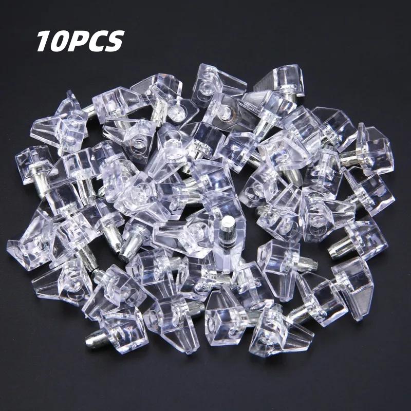 

10/1000PCS Triangle Laminate Fixing Nails Transparent Shelf Nails Home Cabinet Closet Glass Panel Bracket Home Hardware