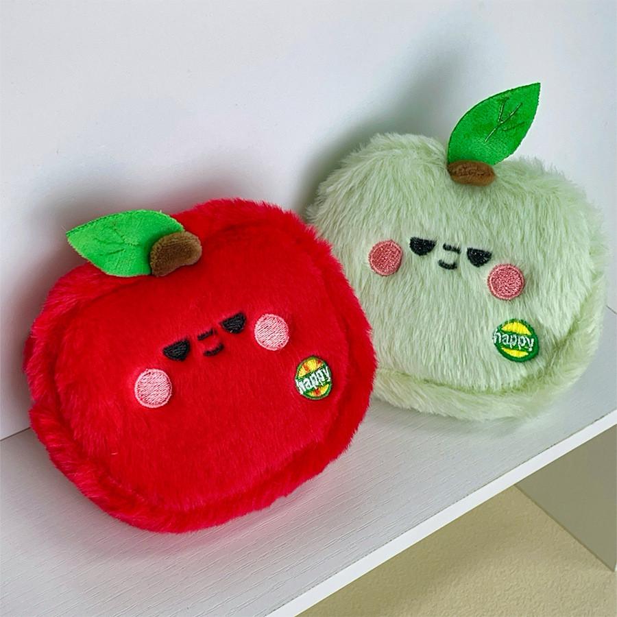 Apple Plush Coin Purse With Data Cable Organizer For Women And Kids
