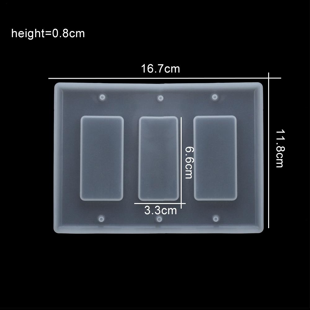 1pcs Light Switch Cover USB Socket Panel Silicone Casting Mold Transparent Epoxy Resin Mold For DIY Home Decor Craft Making Tool