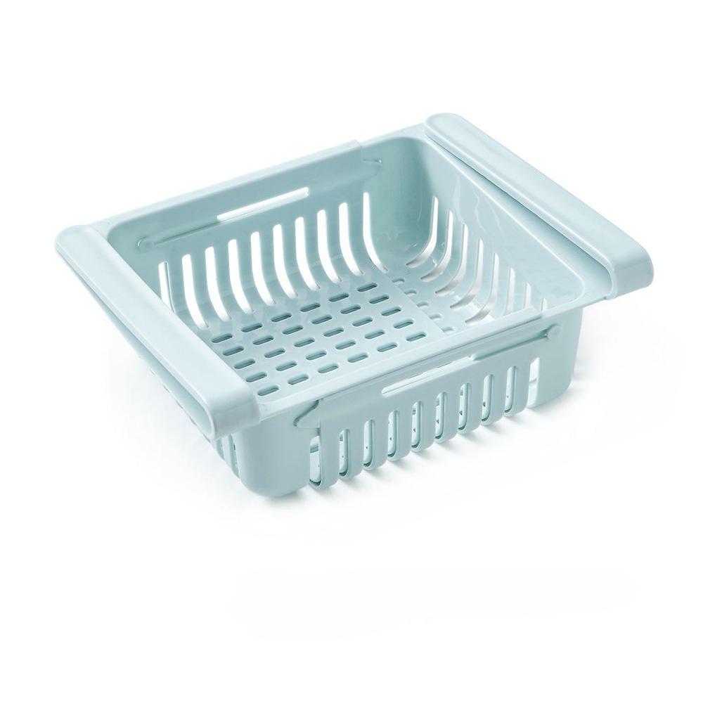 1 PC Scalable Refrigerator Storage Basket, Living Room Home Storage Box, Egg Storage and Organizing Box, Refrigerator Shelf