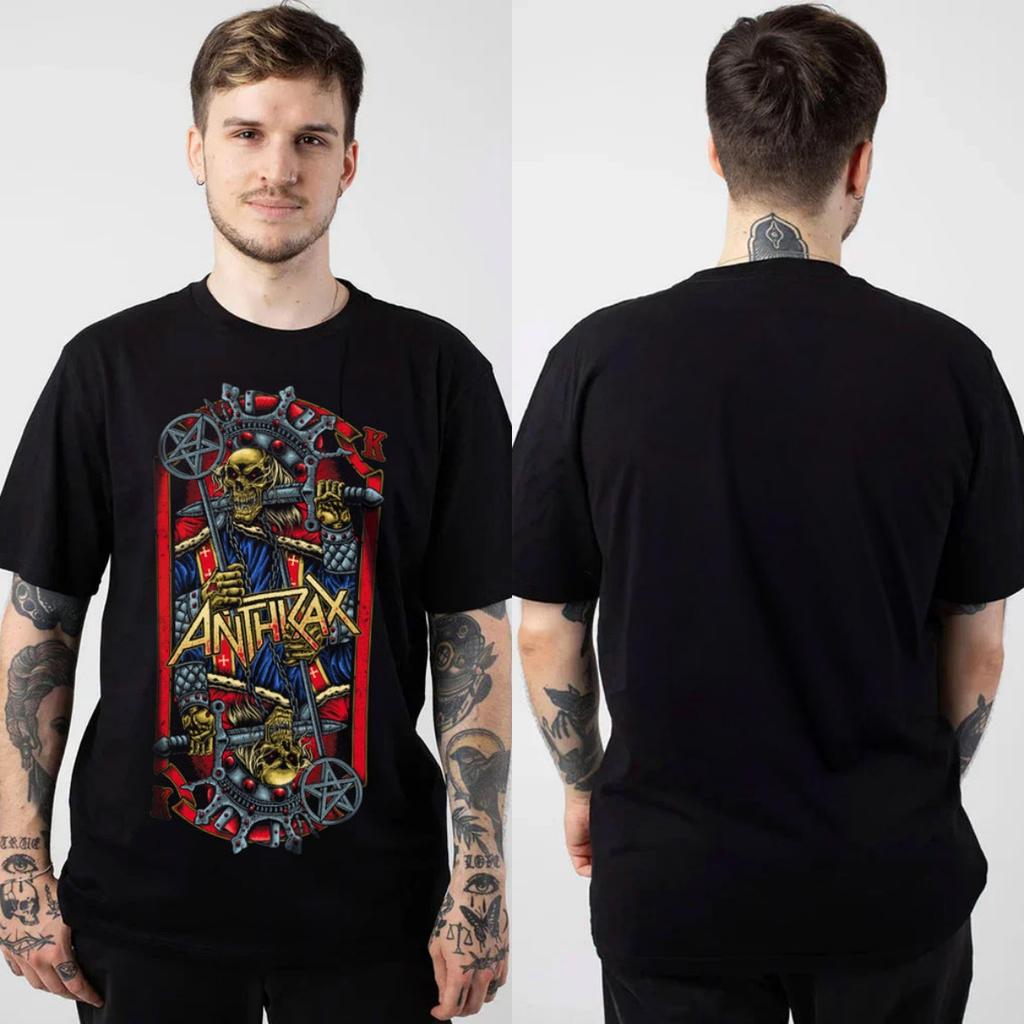 New Anthrax Graphic Cotton Tshirt Unisex Summer Short Sleeve Fashion Brand Tee Luxury Casual Vintage Tee