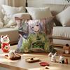 SShirakami Fubuki Pillow Case Antidustmite Pillowcase Invisible Zipper Silky Short Plush Sofa Cushion Cover