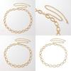 Geometric Oval Metal Belt Chain For Women With Elegant Design For Casual And Office Wear