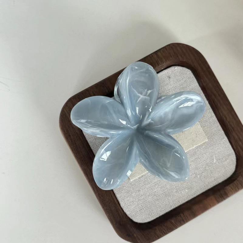 Haarspange mit Acrylblume für Frauen, Haarklammern mit Marmorstruktur, trendige Haarnadel für Mädchen, koreanisches Haar-Accessoire, Kopfbedeckung