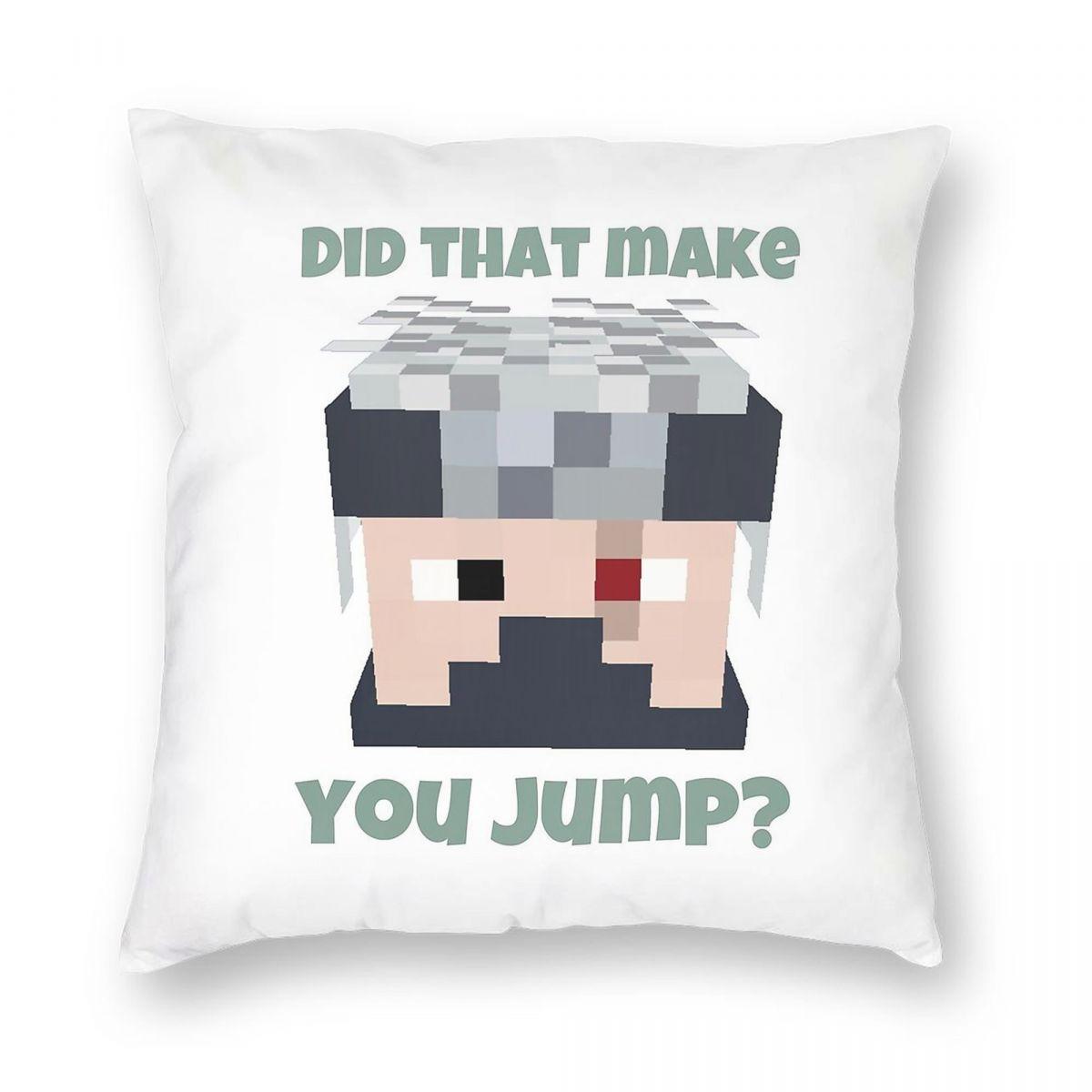 

EthosLab Did That Make You Jump Square Pillowcase Polyester Linen Velvet Pattern Zip Decorative Pillow Case Room Cushion Cover 12x12Inch