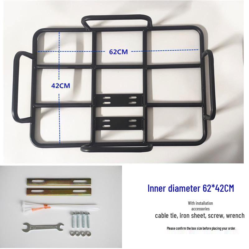 Electric Motorcycle Rear Rack for Food Delivery - Insulated Box Bracket
