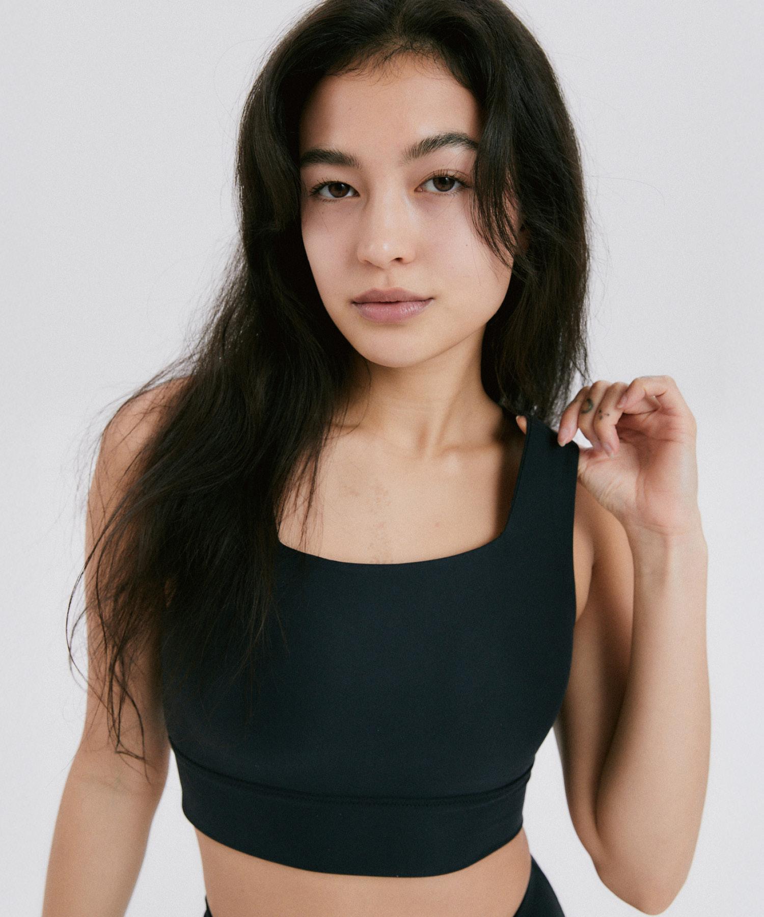 Editable Scenario Square Neck Bra Top [Black] Black/S