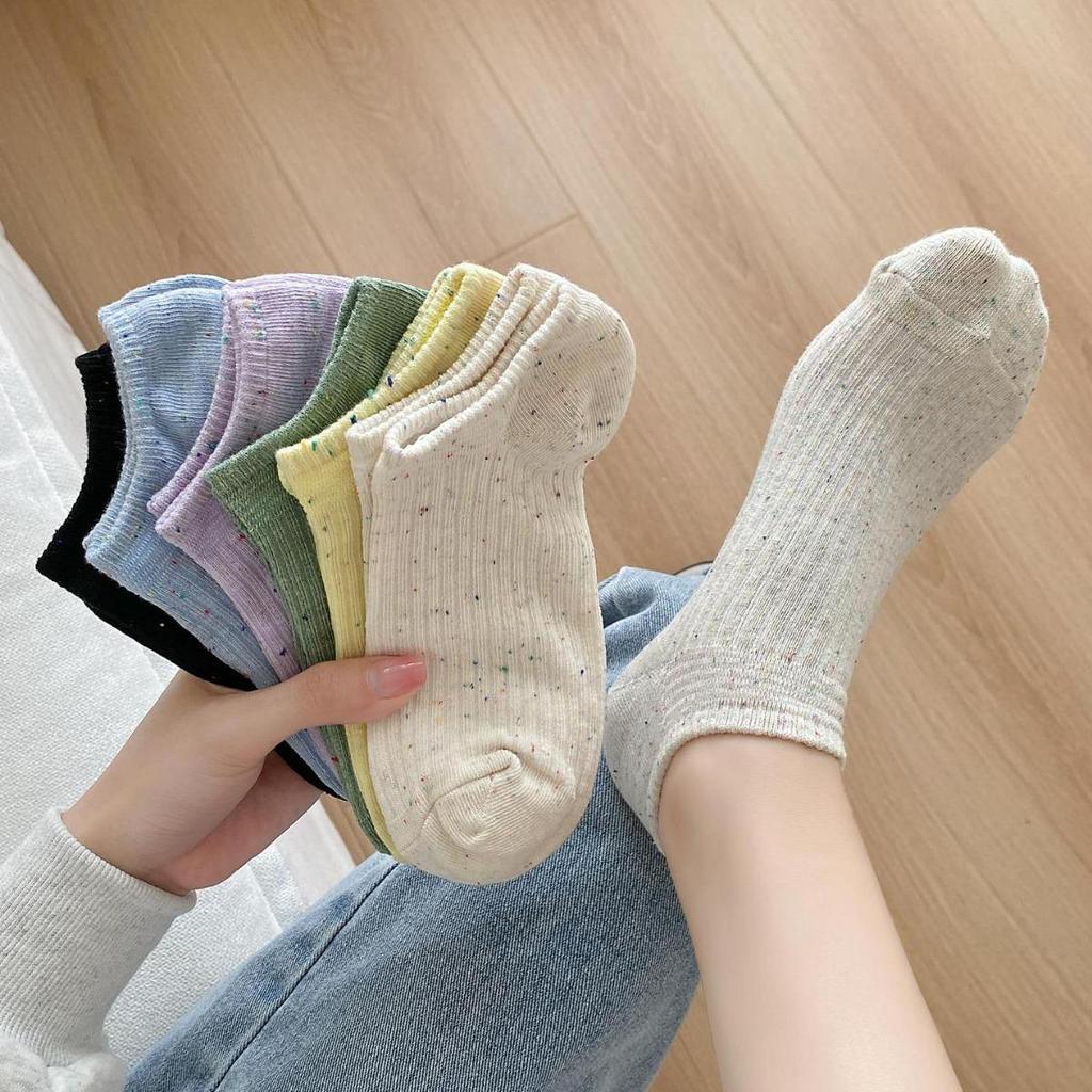 Chaussettes basses bateau en coton antidérapantes pour femmes - Invisibles et respirantes pour l'été