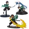 Demon Slayer Action Figures Tanjirou Nezuko Zenitsu Kanroji Mitsuri Muichirou Uzui Tengen Anime Figure Collection Model Doll Toy