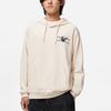Li Ning Sports Lifestyle Series Letter Print Hooded Pullover Long Sleeve Sweatshirt Men Sweatshirt Swan-White AWDT393-1