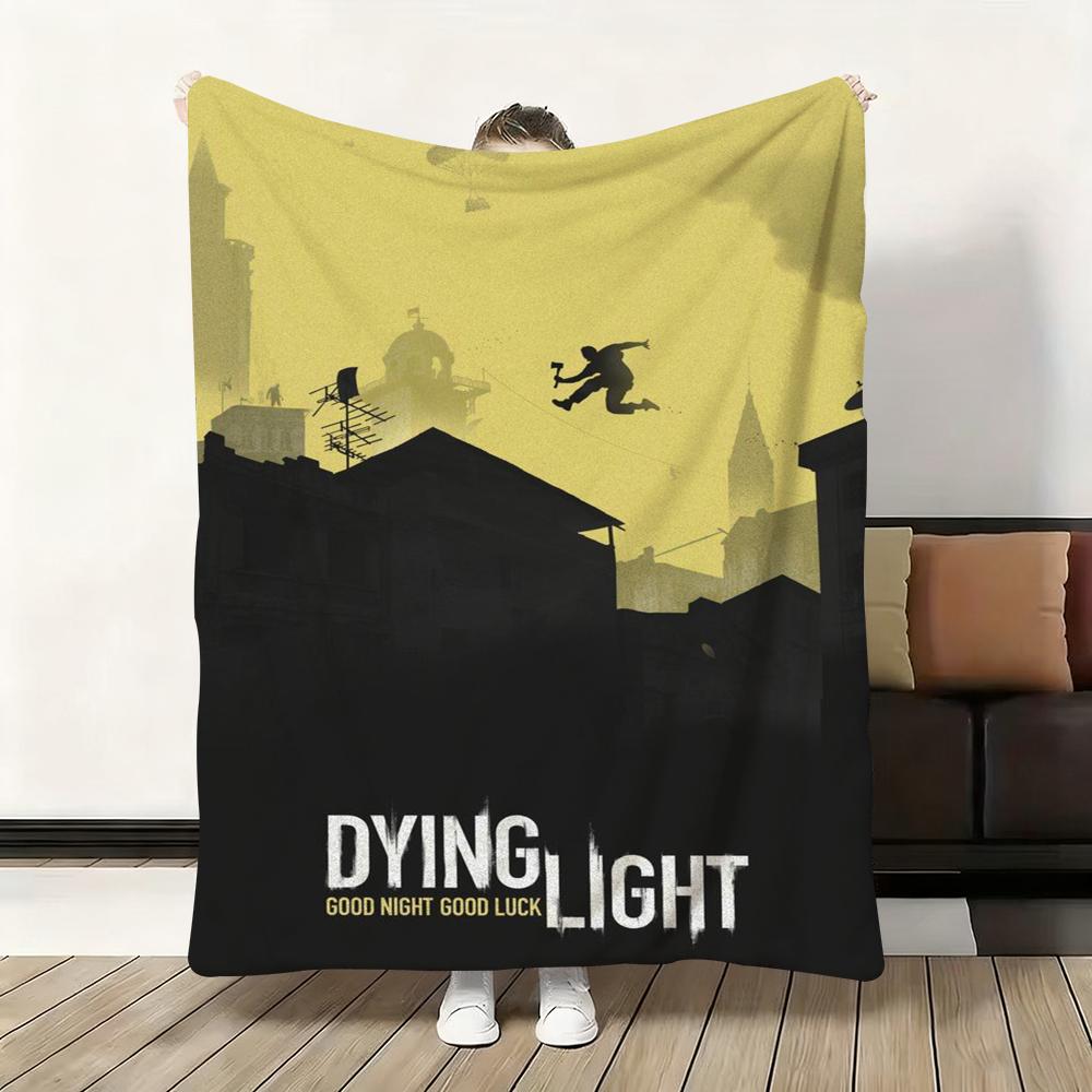 

D-Dying Light The Beast Throw Thick Flannel Blanket Lightweight Warm Cozy Skin-Friendly Throw for Sofa Bed Office Winter Use 75x90cm