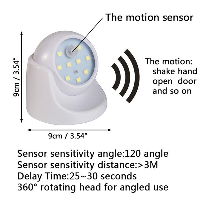 Induction Wall Night Light Multi-purpose Wall Night Light Energy-saving LED Wall Lamp 360-degree Rotation Porch Emergency Lamp