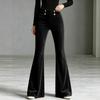 Stijlvolle Damesbroek met Hoge Taille, Slim Fit, Uitlopend, Casual, in Kleuren
