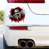 2~5PCS Car Stickers Skeleton Skull In The Hole Funny Colorful Car Auto Decals Hole Horror Skull Car Sticker