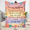 Love Support Daughter Blanket Soft Warm Cozy Great for Picnics Office Bed All-Season Use Modern Perfect Gift for Relatives and Friends