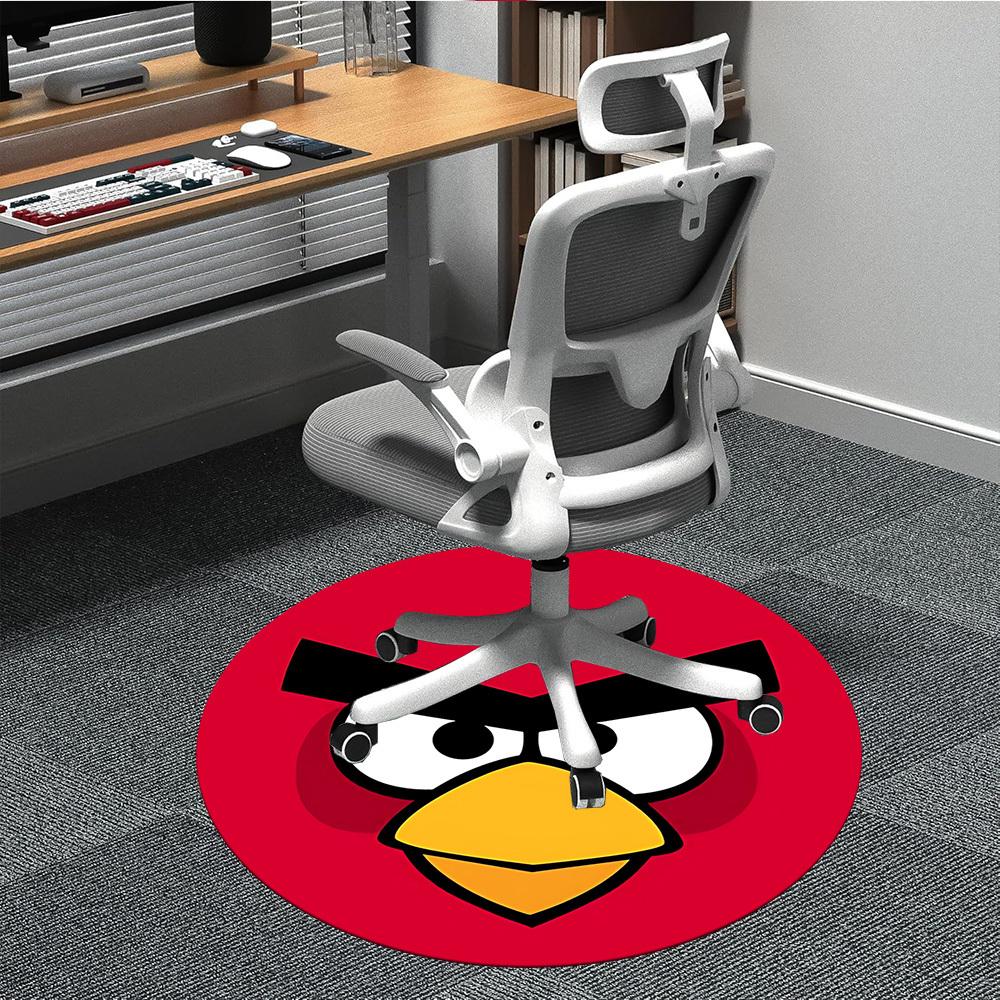 

1pc Angry Bird Office Round Area Rug, Under Office Chairs Bedroom Living Room Home Decor, Room Decoa1016126 80cm by 80cm
