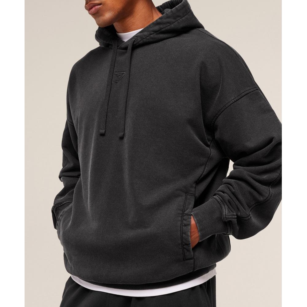 Gymshark Power Washed Hoodie Gs Black A2c9l Bb2j