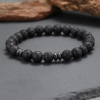Neues Herren Geschenk Handgefertigt Tigeraugen Lava Hämatit Stein Armband Herren Damen 8 Farben Verschiedene Größen Freizeit Vielseitige Accessoires