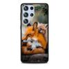 Cute The Fox Animal Case for Samsung Galaxy S23 S21 S20 FE S24 S22 Ultra S10 S10e S9 Plus Soft Black TPU Phone Cover Bumper