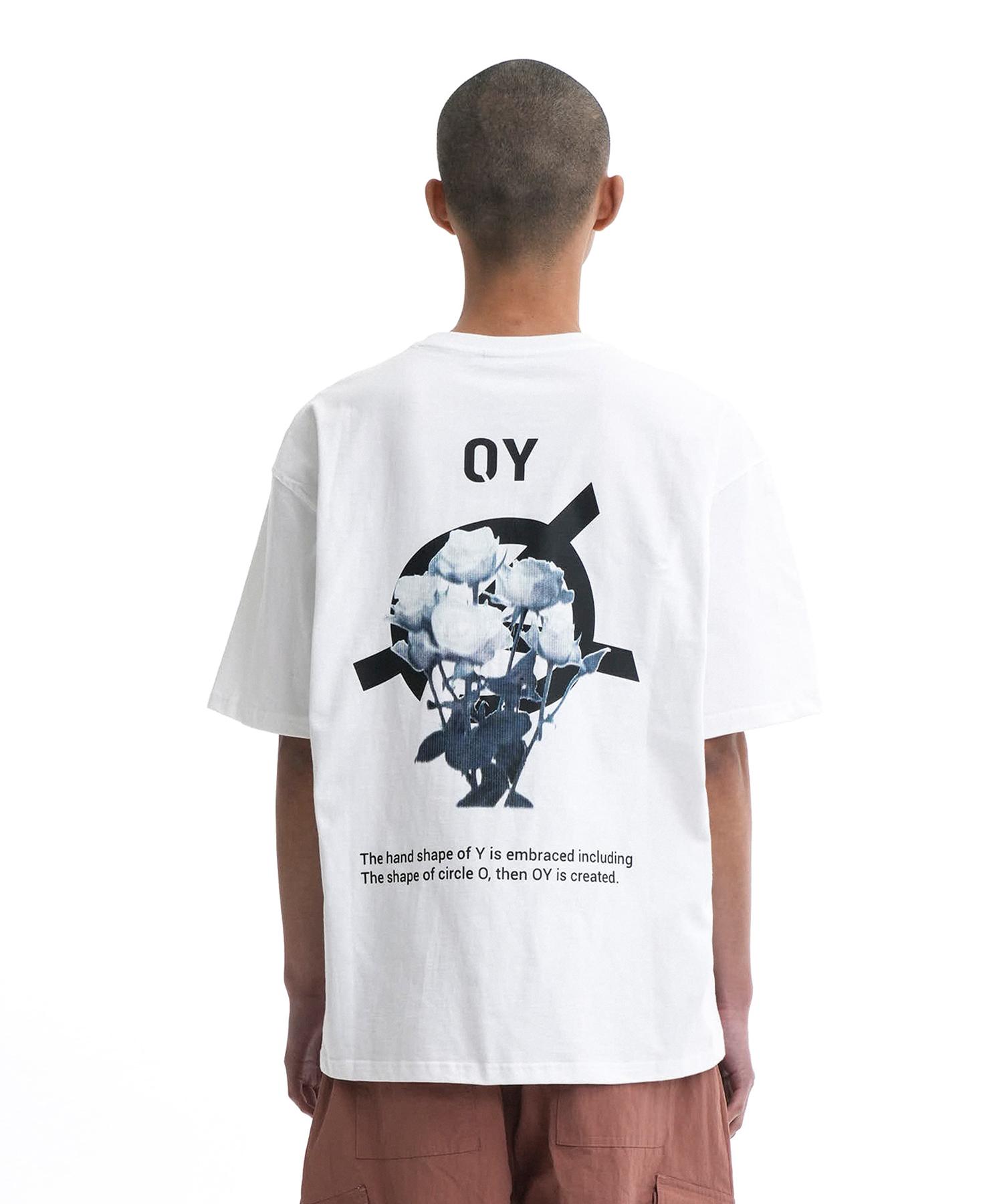 Oy Hologram Flower T-White 2 Size