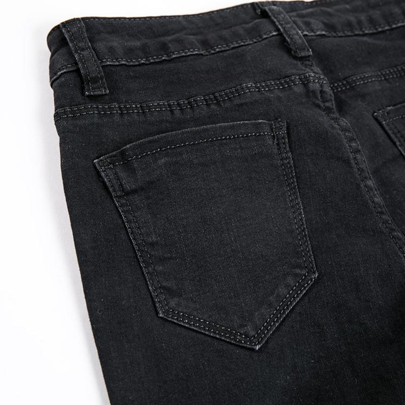 Nové korejské módní dámské džíny s vysokým pasem, elastické, úzké, tenké, ležérní, jednoduché džínové kalhoty s tužkou, dámské jarní a podzimní kalhoty, oblečení 2951