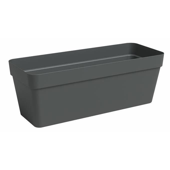 ARTEVASI Jardinière - Plastique - Anthracite - Rectangulaire - L49,9 x P20 x H18,1cm