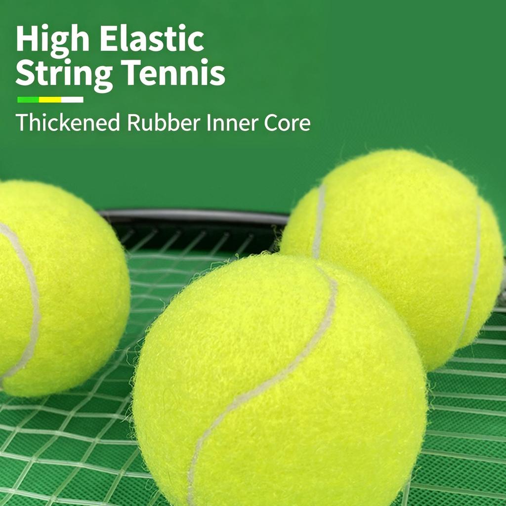 Tennis Trainer Rebound Ball for Beginner Indoor/Outdoor, Training Equipment with Elastic String Weighted Base, Portable Tennis Trainer for Kids Adults