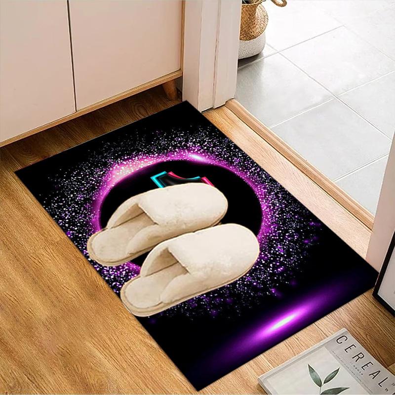 Tiktok Logo Design Rug Game Carpet, Floor Mat for Bedroom Living Room Entryway Rug, Home Decor Idea Gift for Christmas Birthday
