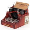 Vintage Typewriter Music Box with Drawer Wind Up Dynamic Typewriter Musical Box for Home Table Desk Decoration YL2021