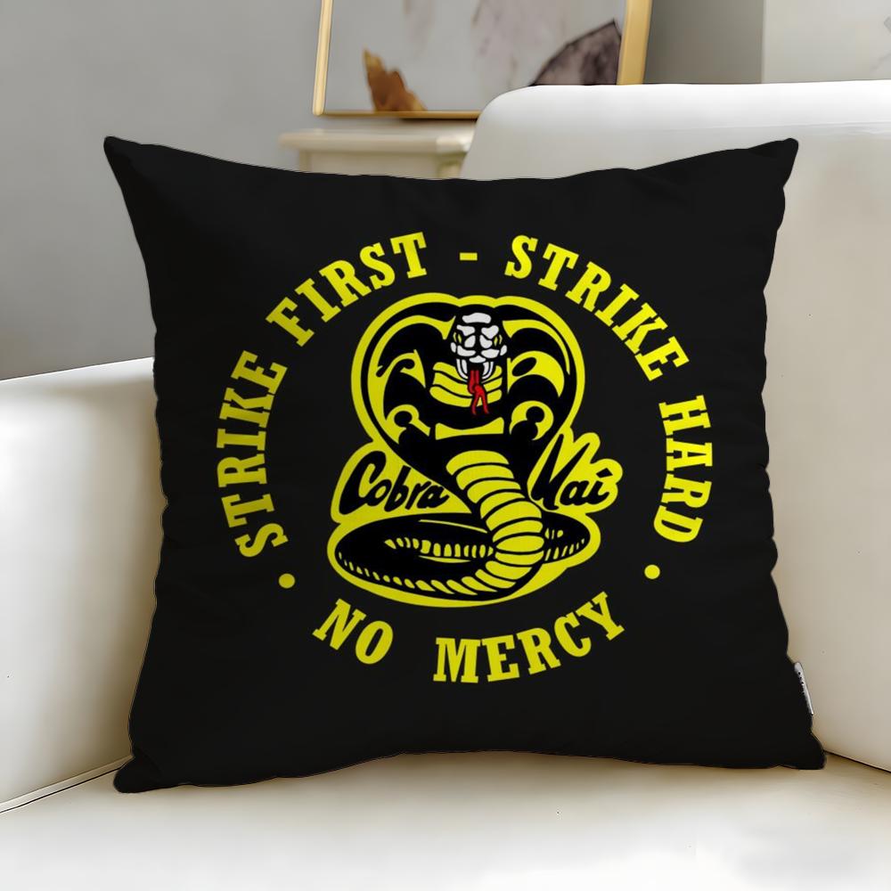 Classic TV Series Cobra Kai Cushion Cover Soft & Easy-Wash Pillow Case – Versatile for Couch, Bed, Travel and Office