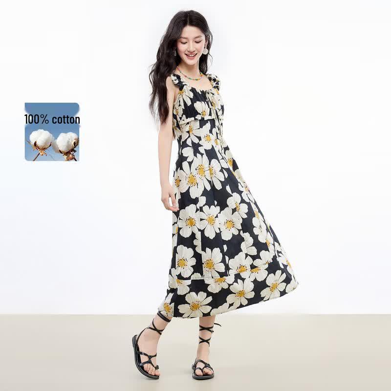 

Elegant Off-Shoulder A-Line Summer Dress M