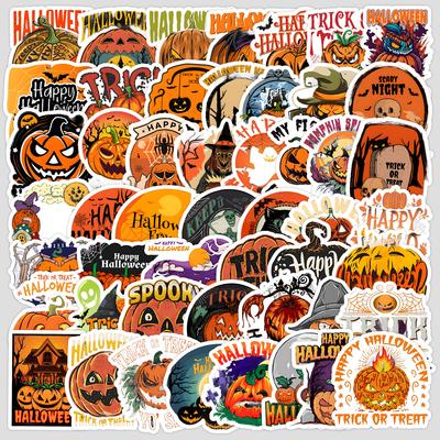 50 Halloween Graffiti Aufkleber im nordischen Stil Handy Koffer Wasserdichte Dekoaufkleber Kreative Halloween Aufkleber