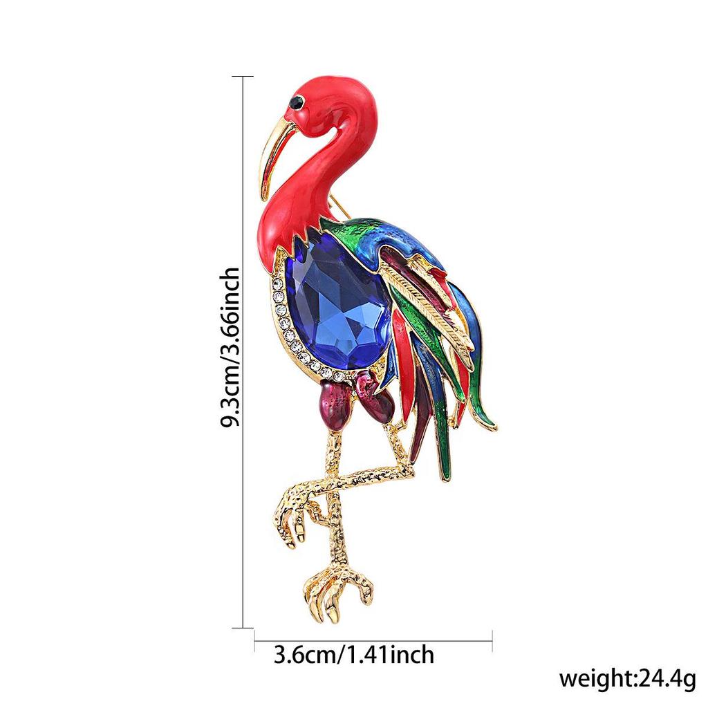 Hummingbird Crystal Rhinestone Brooch: Elegant Alloy Pin for Clothing Accessories