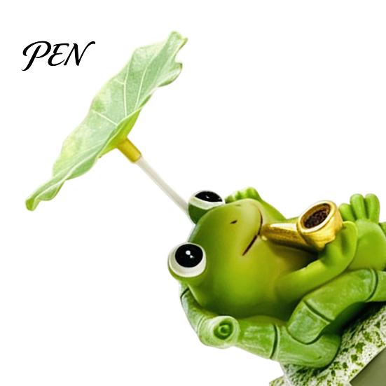 Unique Holiday Gifts Rocking Frog Panda Figurine, Cute Resin Bobble Chair Decor with Lotus Leaf Design, Figurines Stress Relief Desk Ornament for Car