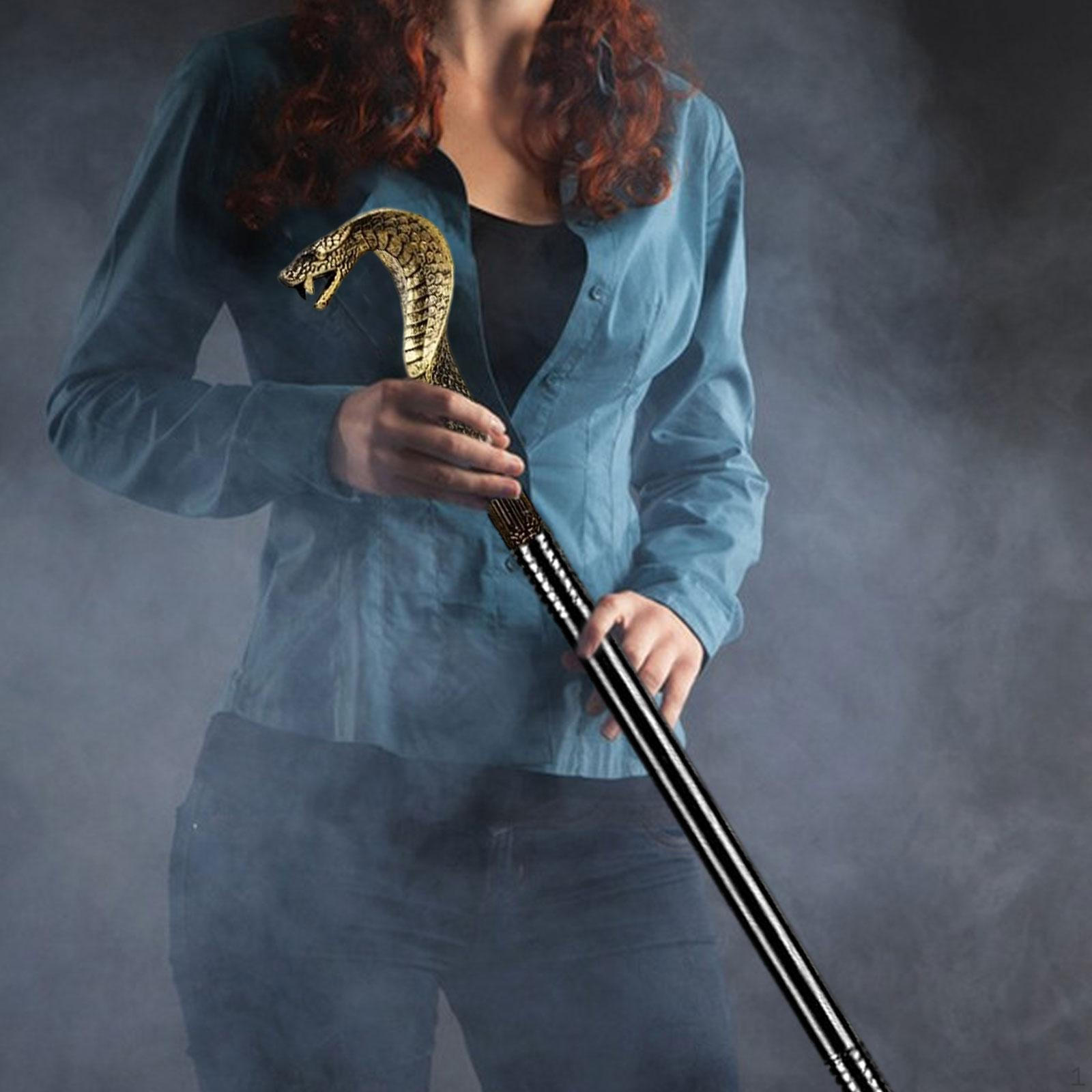 

Хэллоуинская трость для мужчин в форме змеиной головы, тематическая свадебная вечеринка, сценическое шоу бронзовый