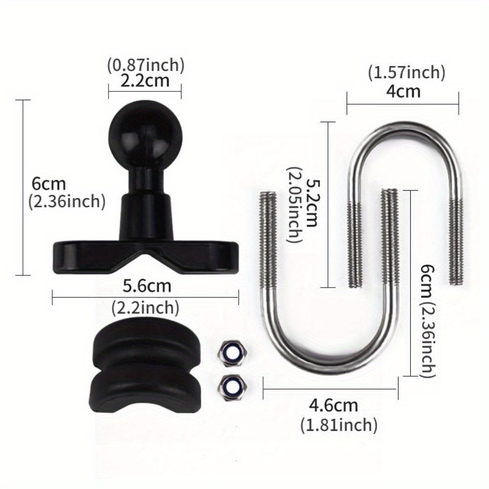 Motorcycle Fine Tube Ball Head Rearview Mirror Fixed Ball Head Mobile Phone Stand Handlebar U-lock Handlebar Modified Parts