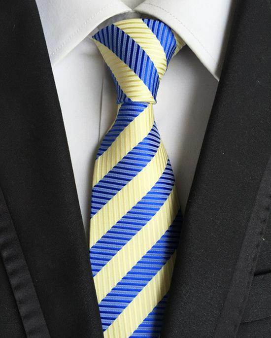 8cm Polyester Striped Men's Tie for Professional Business Attire