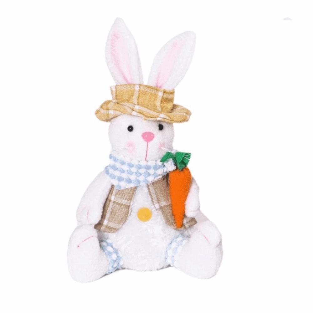 Creative Easter Plush Bunny Ornament Cartoon Easter Rabbit Doll  Party Scene Prop