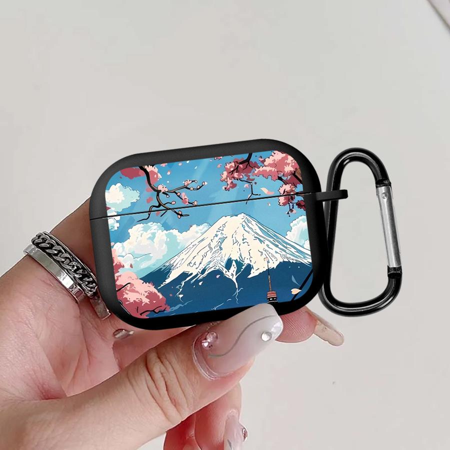 Case For Airpods 1 2 Pro2 Pro3 3 Pro 4 Earphone Cases Cover Japanese Scenery