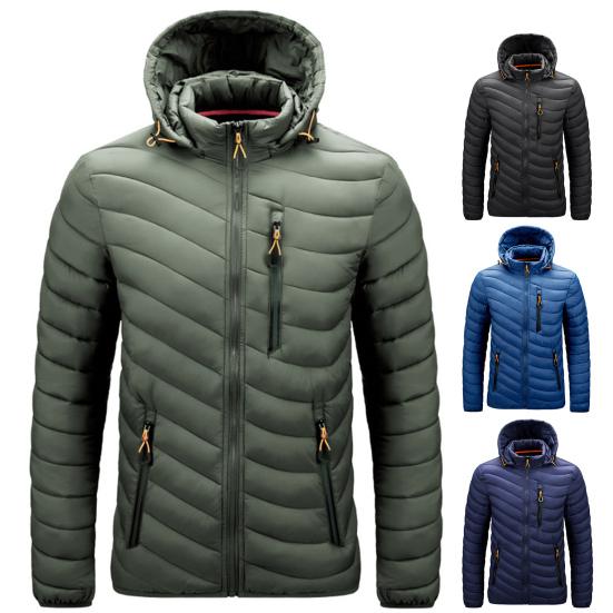 Coat Waterproof Detachable Hat Long Sleeve Stand Collar Warm Winter Jacket for Daily Wear