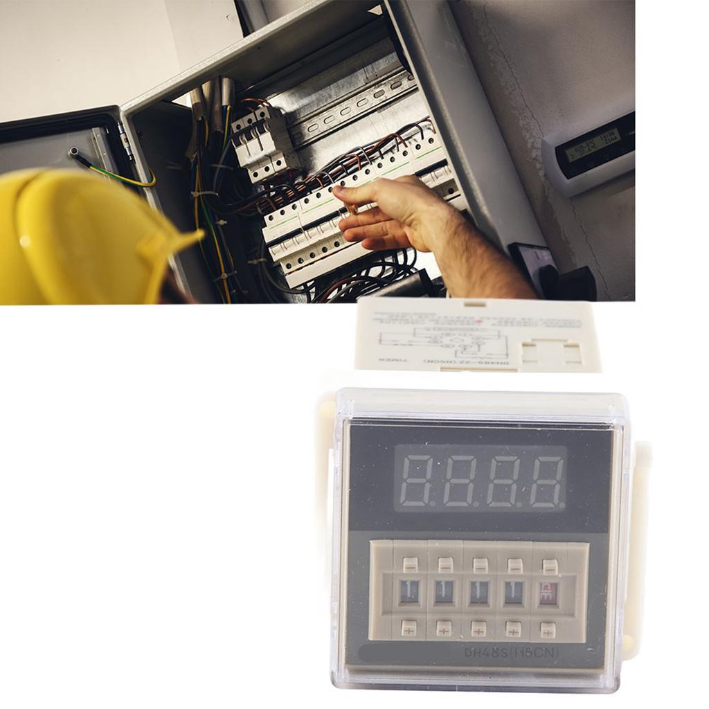 Hohe Qualität O111ROM DH48S?2Z LCD-Anzeige Zeitschaltuhr Verzögerungsrelais 8 Pins 0.01S?9999H (24VACDC)